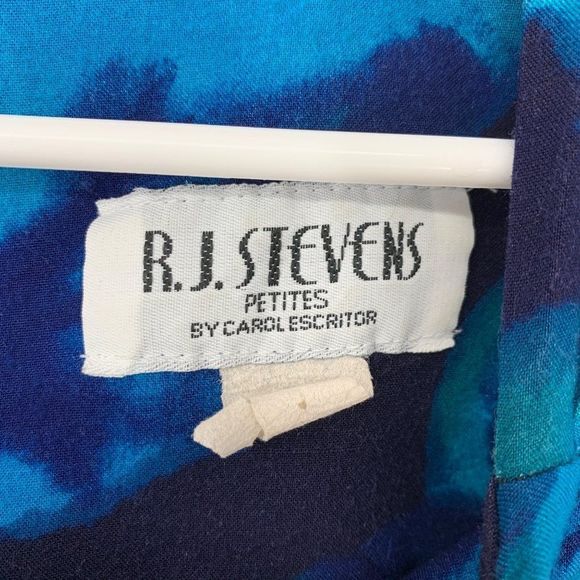 80's RJ Stevens Petites Orchid Tropical VTG Dress Carol Escritor Sz 4-6P S 3585 - Picture 4 of 6